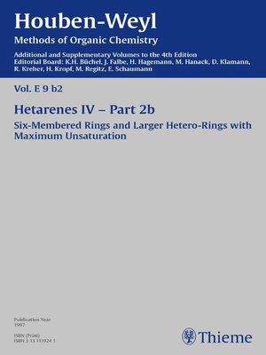 cover image of Houben-Weyl Methods of Organic Chemistry Volume E 9b/2 Supplement